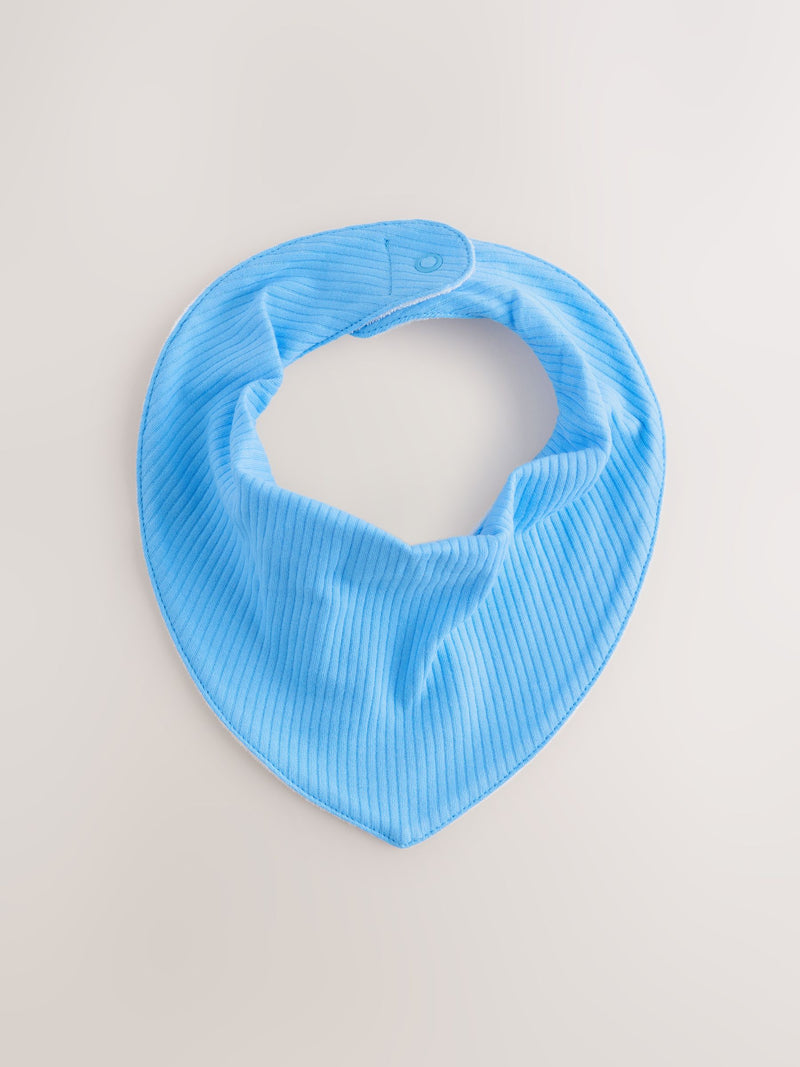 Baby dribble bibs 5 pack blue and green (British brand)