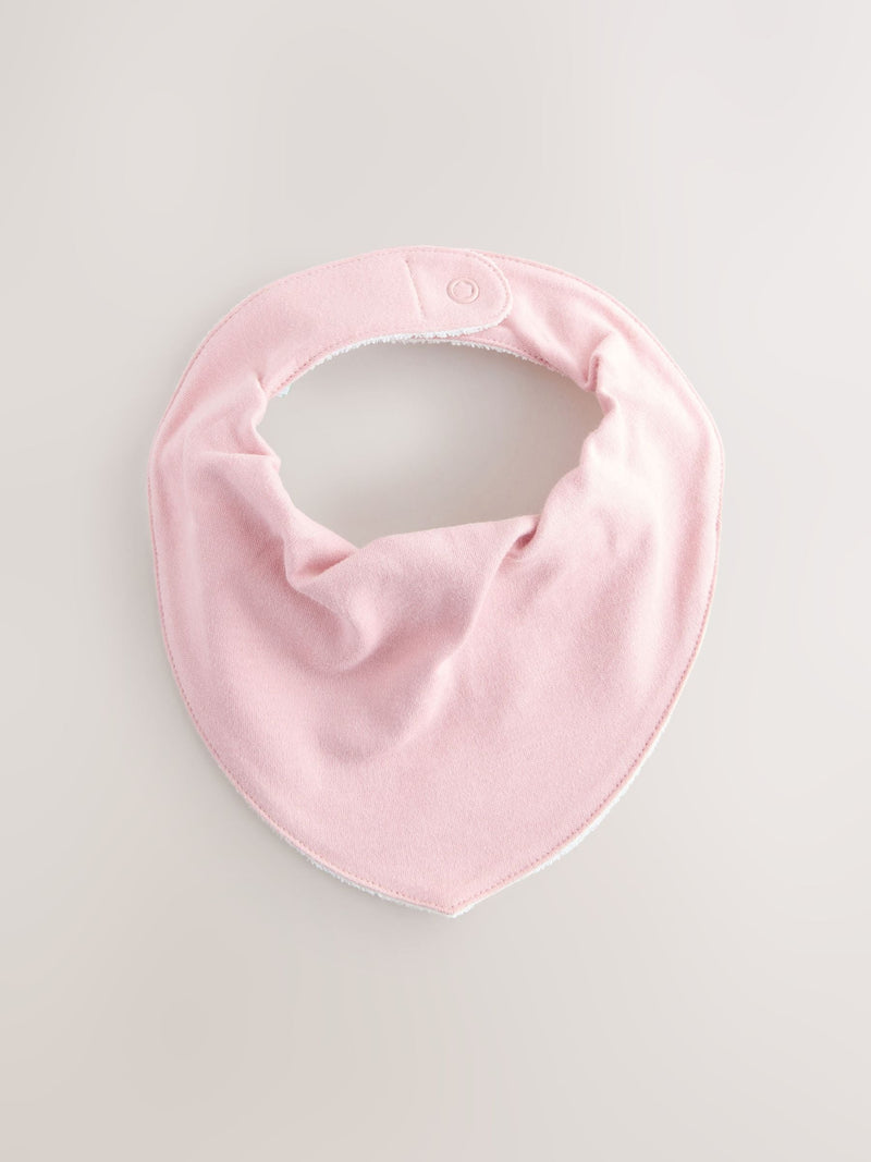 Pink baby dribble bibs 5 pack (British brand)