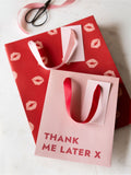 Rockett St George red pink slogan gift bags set of 2 (British brand)