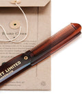 Captain Fawcett folding pocket beard comb 193mm unfolded - British product