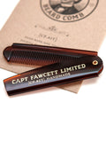 Captain Fawcett folding pocket beard comb 193mm unfolded - British product