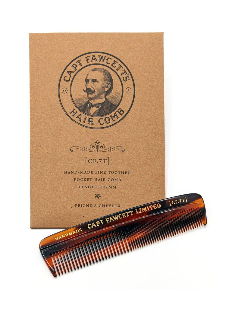 Captain Fawcett fine-toothed hair comb - British product
