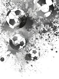 Origin Murals Football Splash grey mural sample A3 (British brand)