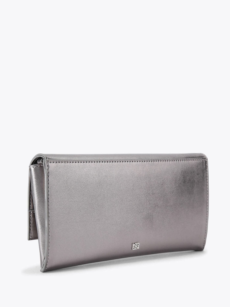 KG Kurt Geiger Brielle clutch bag pink pewter, UK version
