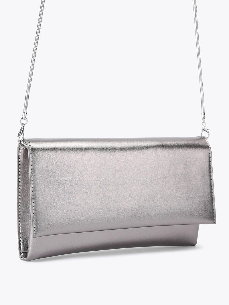 KG Kurt Geiger Brielle clutch bag pink pewter, UK version