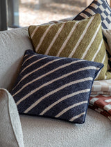 Next Gallery Home Blue Freya Stripe Woven Cushion 45x45cm- Buy online at McGrocer