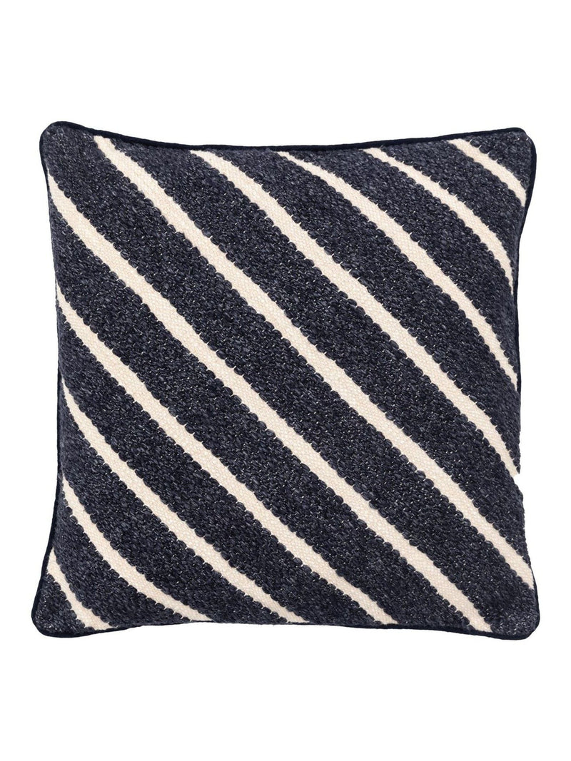 Gallery Home Blue Freya Stripe Woven Cushion 45x45cm - British product