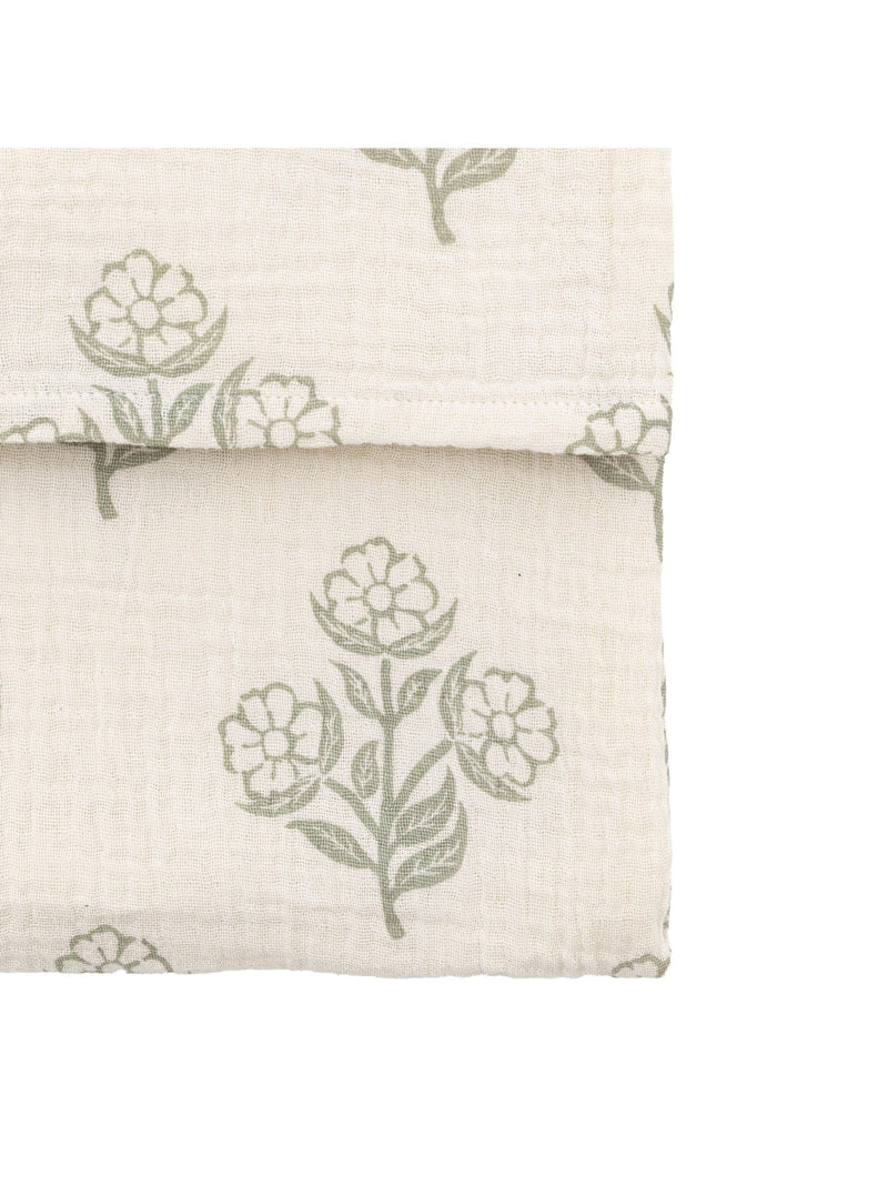 Gallery Home Inez gauze floral print throw, imported from the UK