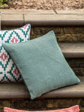 Gallery Home Green Zaya Pinstripe cushion 45x45cm, imported from the UK