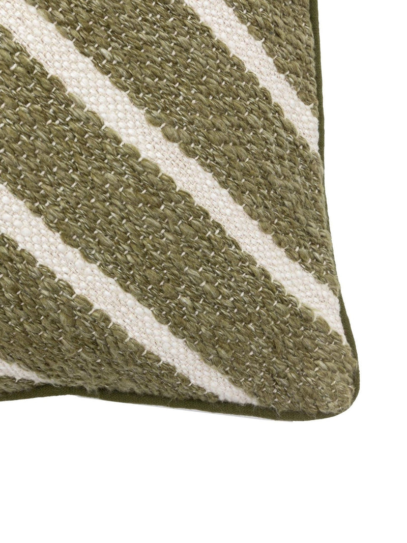 Gallery Home green Freya stripe woven cushion 45cm, UK version
