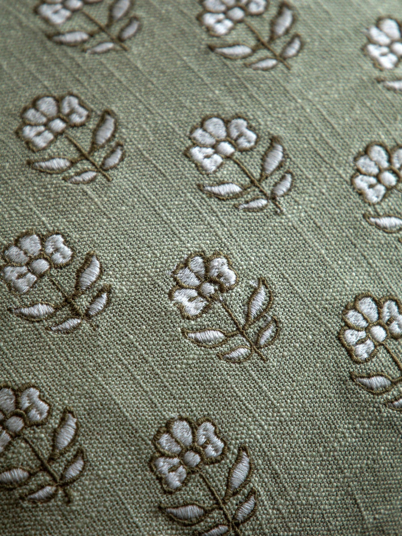 Gallery Home Norley embroidered floral cushion, imported from the UK