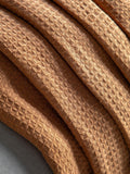Gallery Home Mira Border waffle apricot throw (British brand)