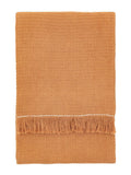 Gallery Home Mira Border waffle apricot throw (British brand)