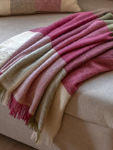 Next Gallery Home Red Hatherley Check Cranberry & Olive Throw- Buy online at McGrocer