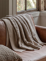 Next Gallery Home Taupe Alessa Knit Throw- Buy online at McGrocer