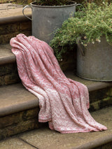 Next Gallery Home Orange Lumi Knitted Herringbone Throw- Buy online at McGrocer