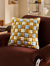 McGrocer MADE.COM Ochre Morven Lattice Jersey Cushion- Buy online at McGrocer