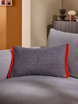 Next MADE.COM Blue Cady Woven Textured Cushion 30 x 50cm- Buy online at McGrocer