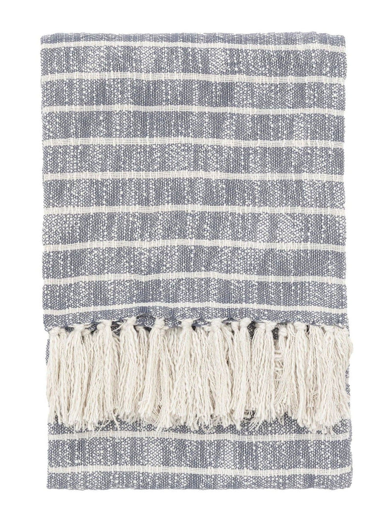 Gallery Home blue stripe throw 130x170cm, imported from the UK