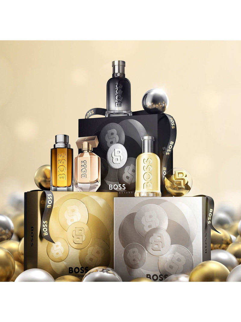 BOSS Bottled Beyond Ginger-Leather men's fragrance and shower gel set 50ml + 100ml - British product