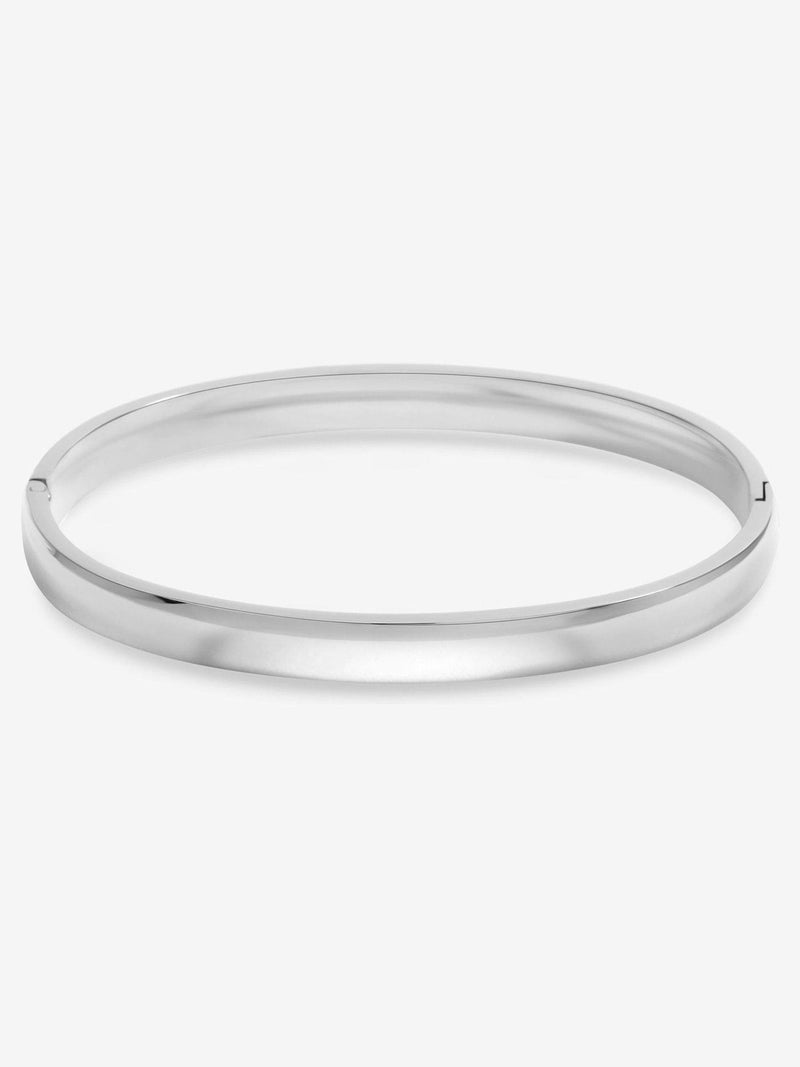 Jon Richard silver plated stainless steel waterproof polished bangle, UK version