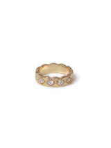 Next Aela Gold Tone Diamond Simulant Quilted Ring- Buy online at McGrocer