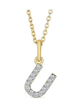 Next The Diamond Store White Love Letter Initial 0.10ct Lab Diamond Necklace in 18K Gold Vermeil- Buy online at McGrocer
