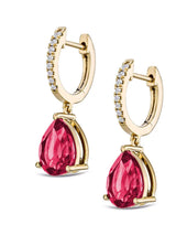 Next The Diamond Store Red Astra Pear Cut Drop Lab Ruby Earrings in 18K Gold Vermeil 6.80ct- Buy online at McGrocer