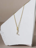 The Diamond Store initial lab diamond pendant necklace 0.10ct (British brand)