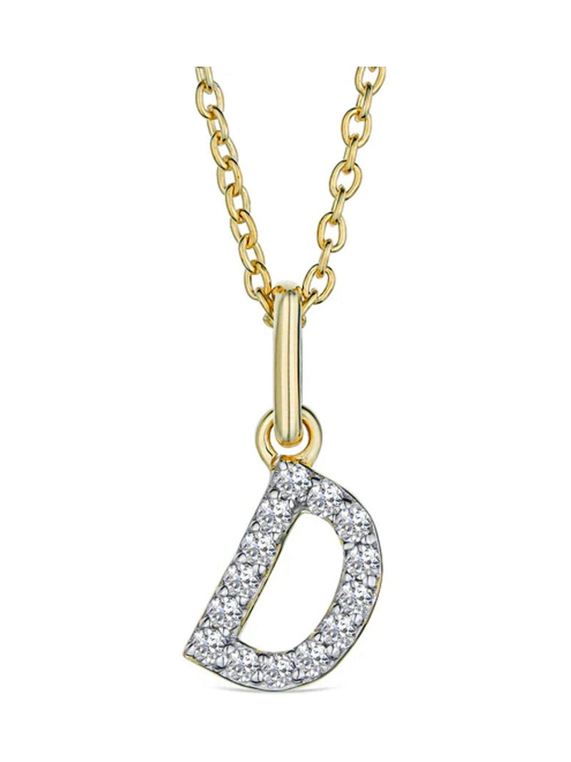 The Diamond Store 0.10ct lab diamond initial necklace (British brand)