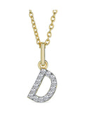 The Diamond Store 0.10ct lab diamond initial necklace (British brand)