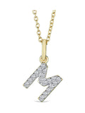 The Diamond Store 0.10ct lab diamond initial necklace (British brand)