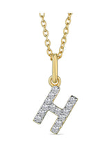 Next The Diamond Store Initial 0.10ct Lab Diamond Necklace 18K Gold Vermeil- Buy online at McGrocer