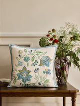 Next Nina Campbell Blue Floral Embroidered Cushion 45x45cm- Buy online at McGrocer