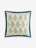 Nina Campbell blue block print cushion 45cm, UK version