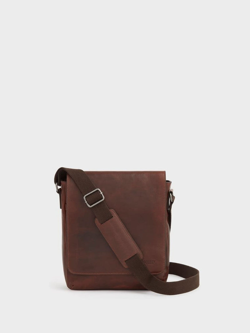 Osprey London Brown The Baker Large Leather Messenger Bag