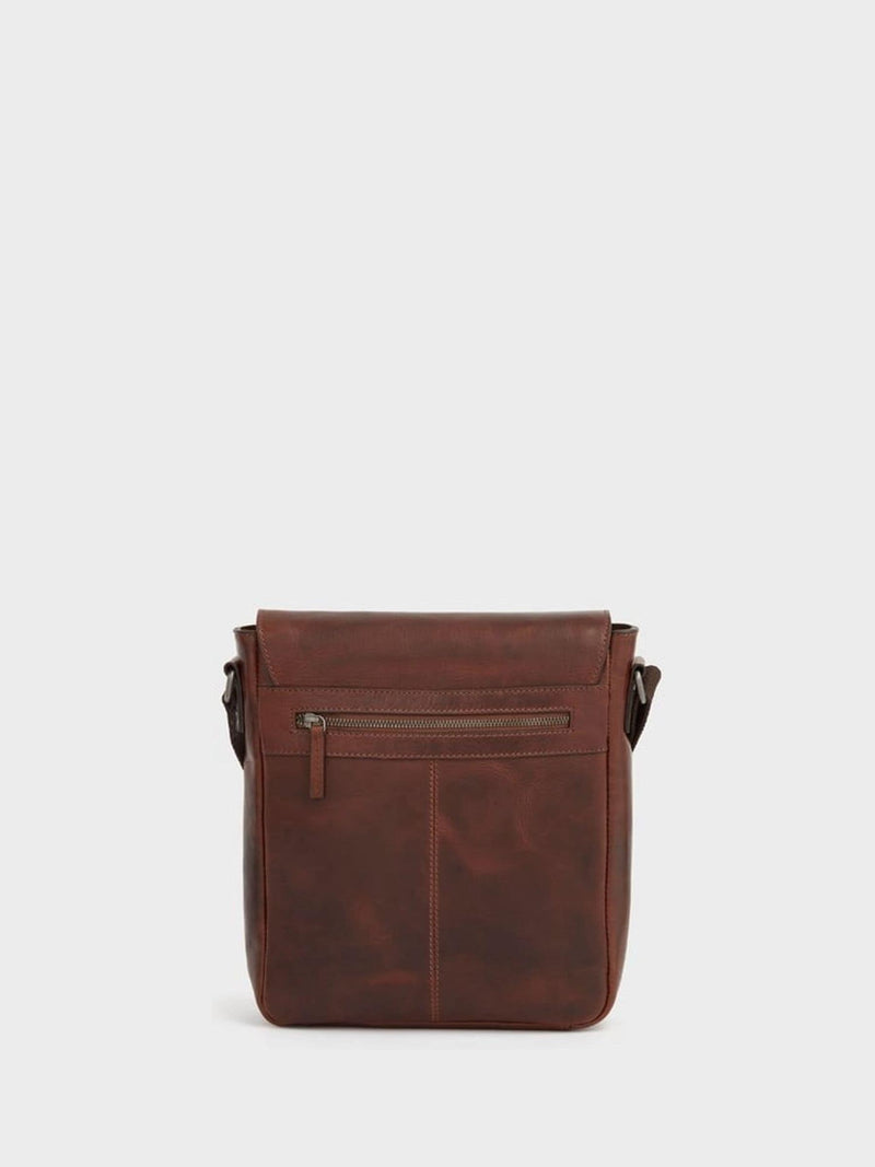 Osprey London Brown The Baker Large Leather Messenger Bag