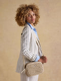 Joules Trent cross body bag cream straw effect, UK version