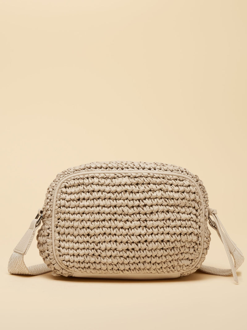 Joules Trent cross body bag cream straw effect, UK version