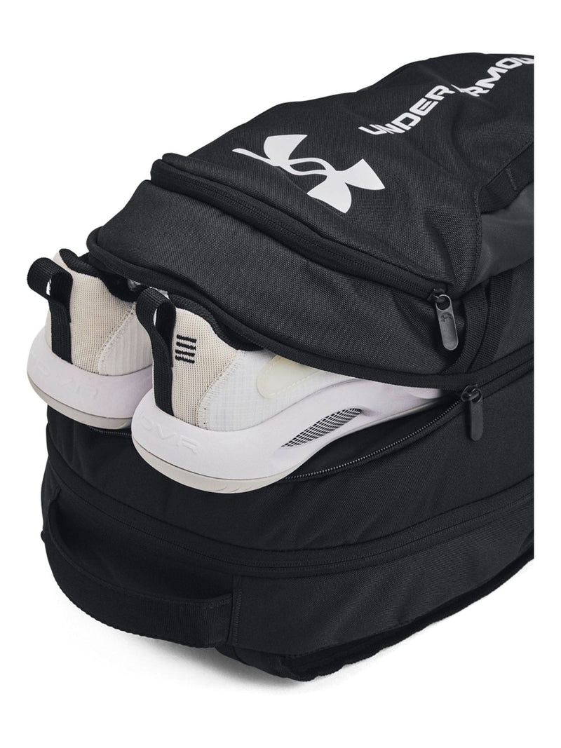 Under Armour black Hustle 6.0 backpack, imported from the UK