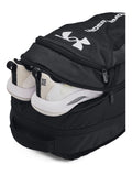 Under Armour black Hustle 6.0 backpack, imported from the UK