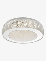 Next Dar Lighting Clear Mirror Effect Akelia Flush Ceiling Light 28cm- Buy online at McGrocer