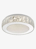 Dar Lighting Akelia crystal-effect flush ceiling light 28cm - British product