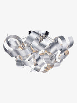Next Dar Lighting Rawley 4 Light Flush Ceiling Light in Brushed Aluminium- Buy online at McGrocer
