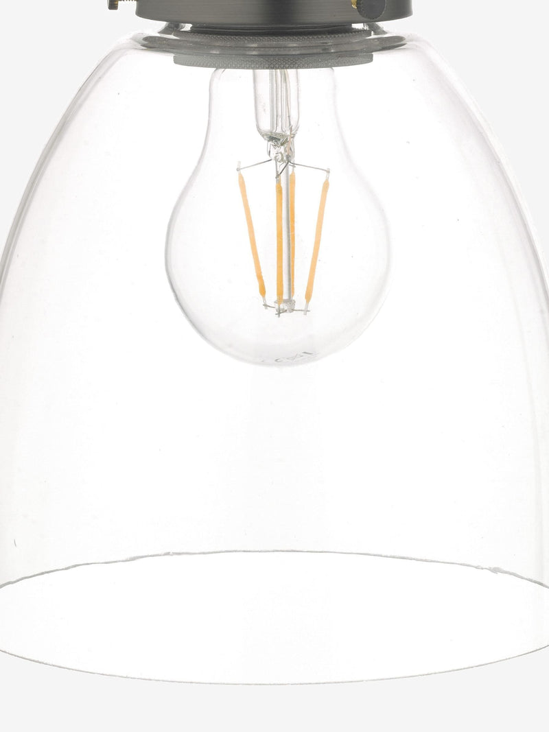 Dar Lighting Arvin wall light antique chrome clear glass (British brand)