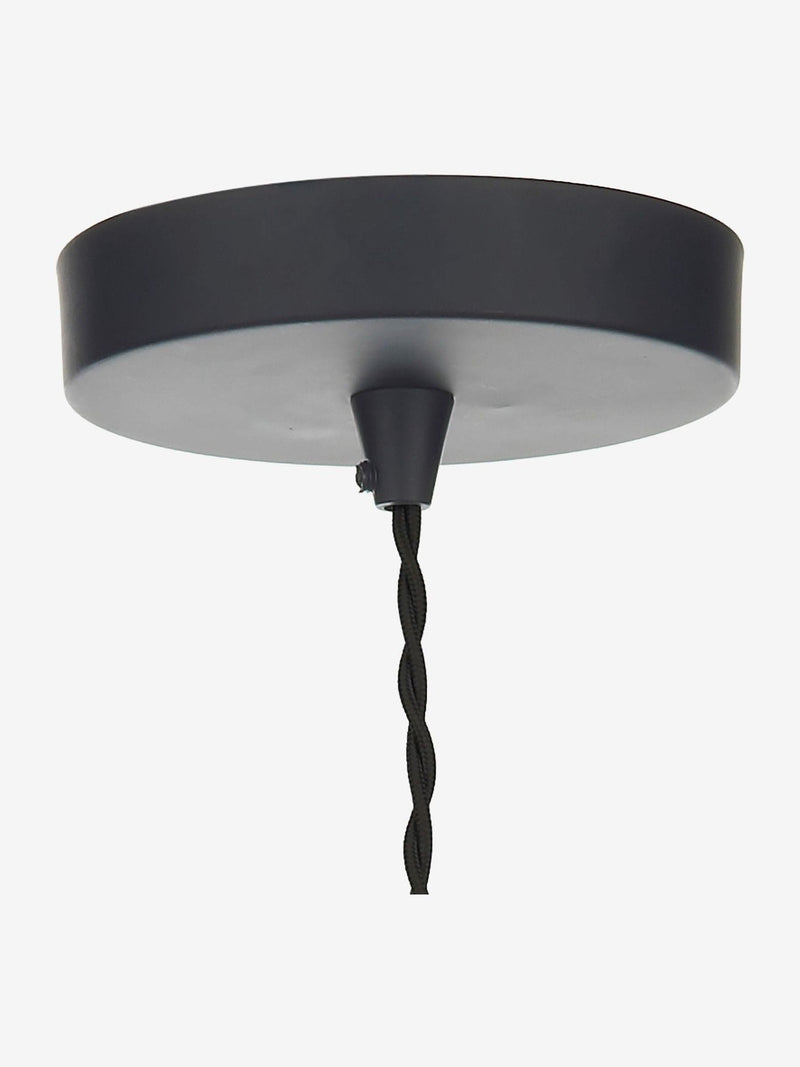 Dar Lighting Gaucho pendant light 32cm matt black natural wood (British brand)
