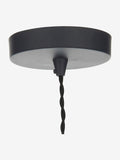 Dar Lighting Gaucho pendant light 32cm matt black natural wood (British brand)