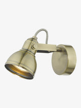 Next Dar Lighting Fothergill Single Spotlight Antique Brass Wall Light- Buy online at McGrocer