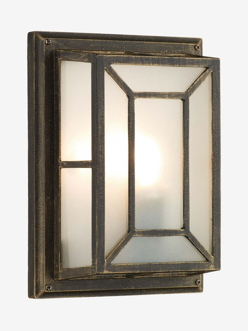 Dar Lighting Trent wall light black gold 29cm - British product