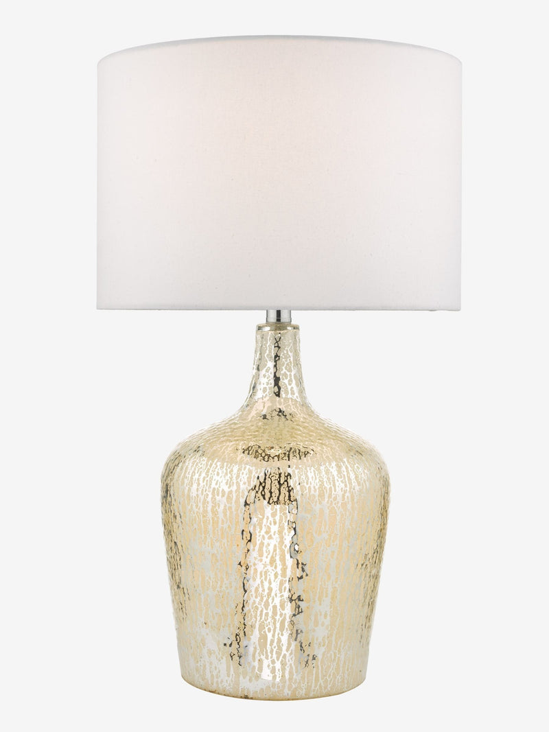 Dar Lighting Lolek silver mercury glass table lamp - British product